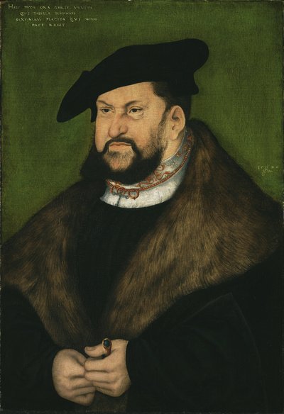 Portret van Johann de Standvastige, keurvorst van Saksen door Lucas Cranach the Elder